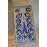 Kerstset met piek blauw